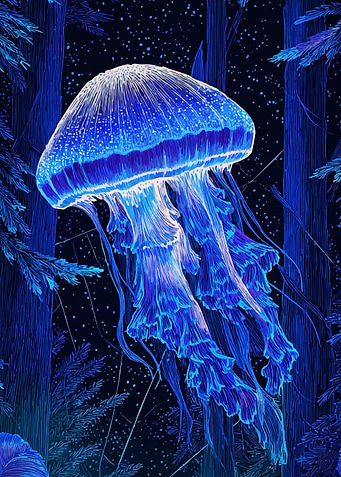 Blue Jellyfish Forest