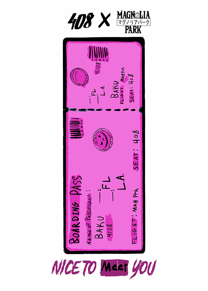 Magnolia Park Boarding Pass Art