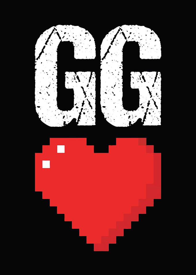 GG Pixel Heart Gaming Humor