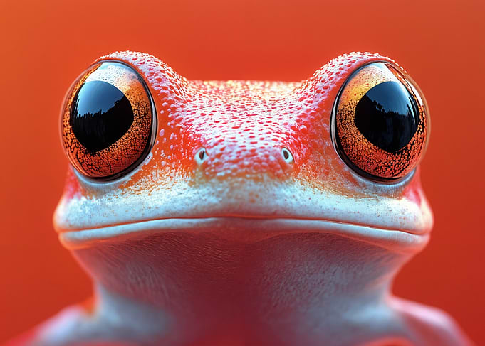 Close-up of a Red-Eyed Frog