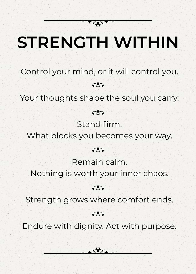 Strength Within Stoic Affirmations