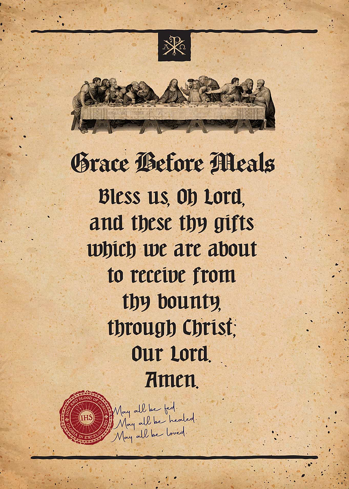 Bless Us O Lord - Grace Before Meals Prayer