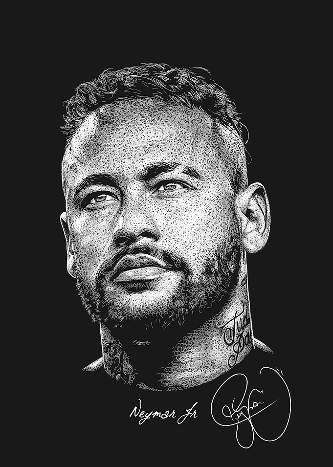 Neymar Jr. Portrait Illustration