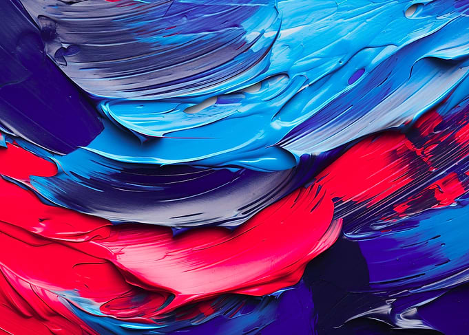 Abstract Red, Blue, and Purple Painting