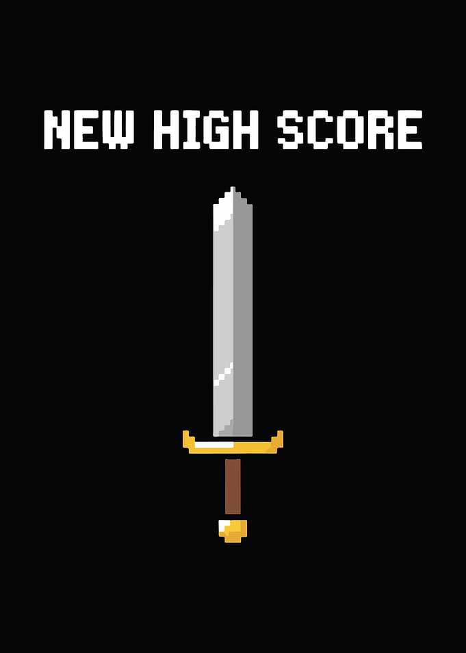 New High Score Pixel Art Sword