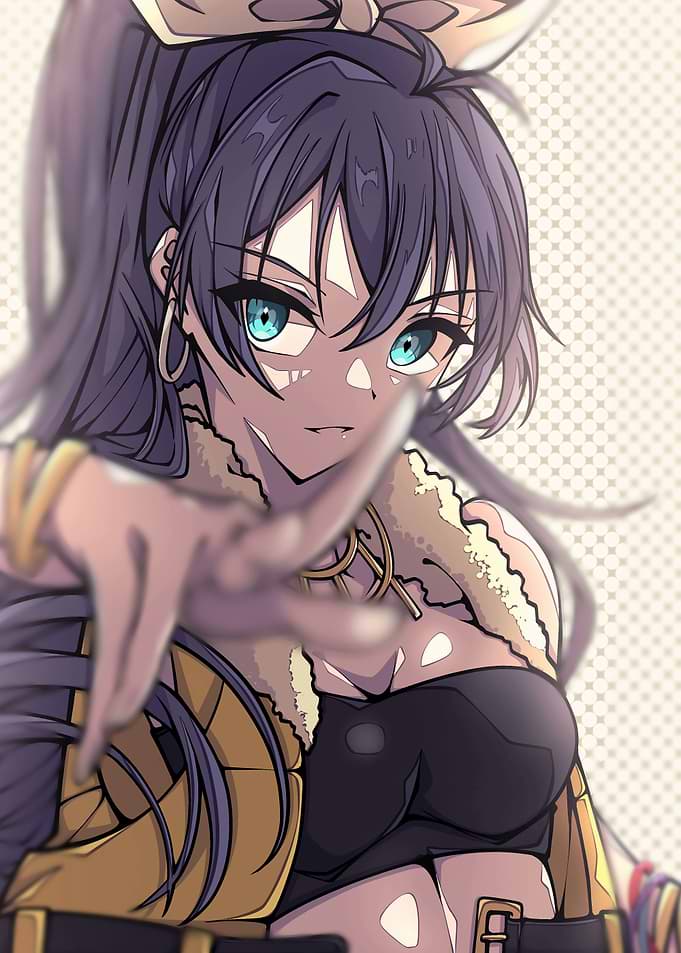 Anime Girl with Teal Eyes