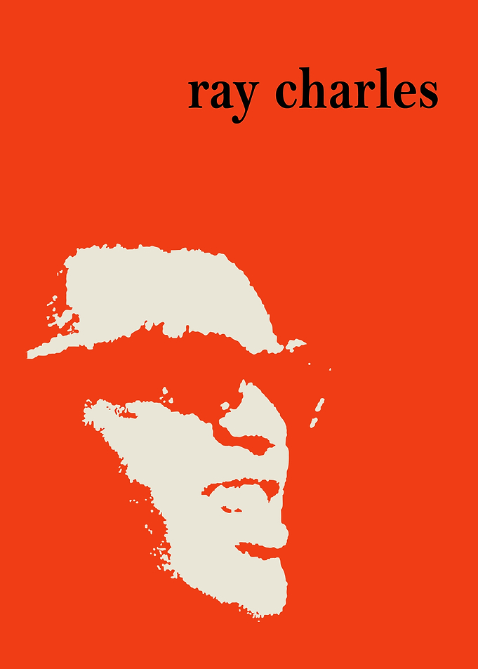 Ray Charles Minimalist Portrait
