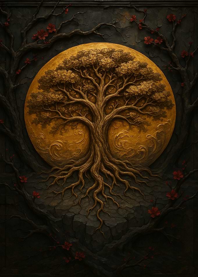 Golden Tree of Life Illustration