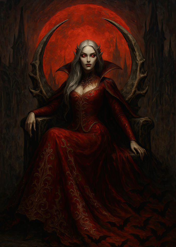 Vampire Queen on Throne