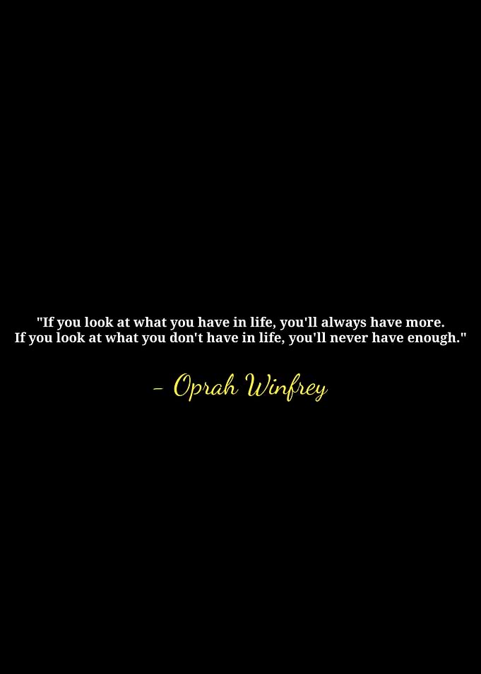 Oprah Winfrey Quote on Black