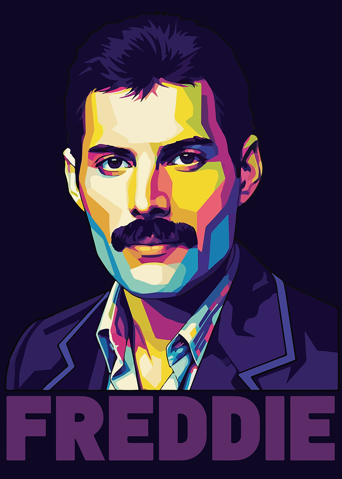 Freddie Mercury Pop Art Portrait