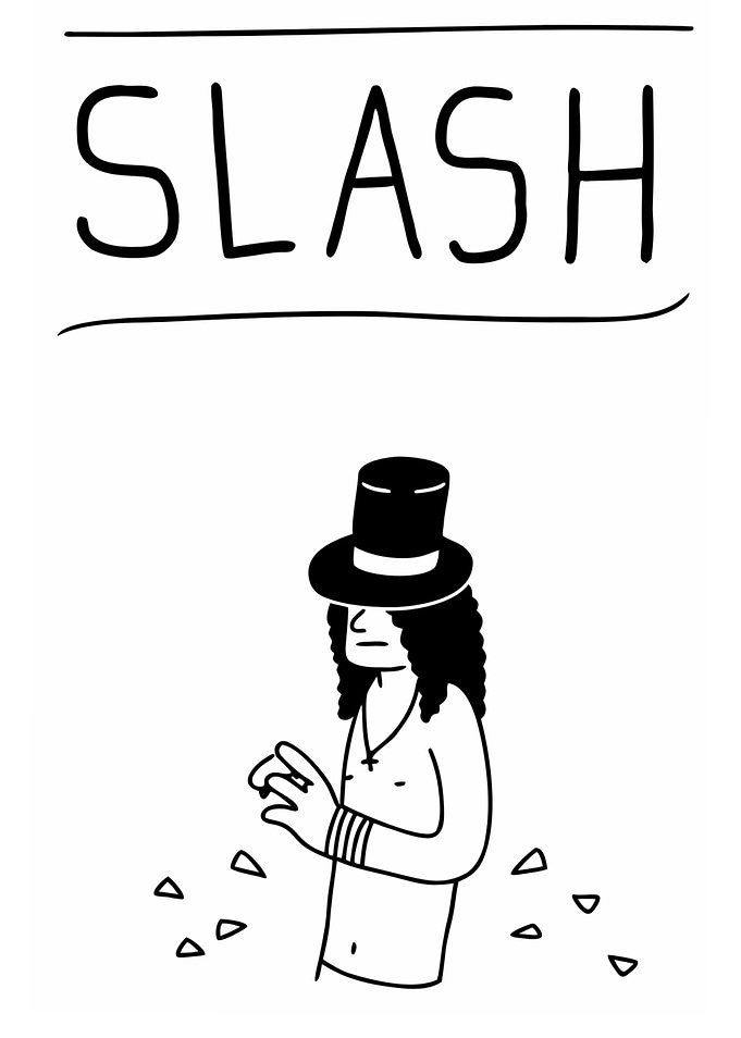 Slash Cartoon Illustration