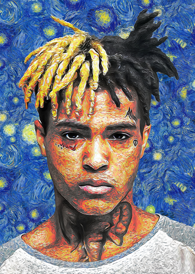 XXXTentacion Starry Night Portrait