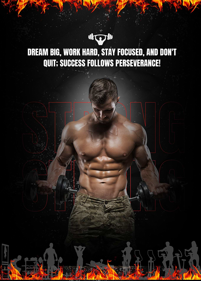 Motivational Fitness Bodybuilding Poster