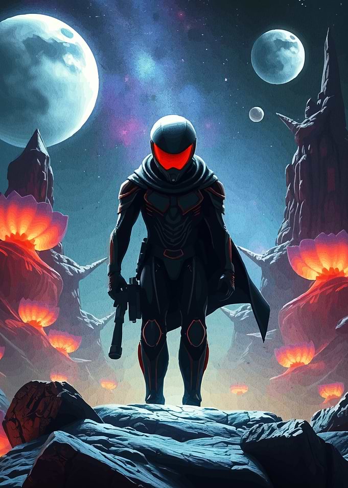 Sci-fi Warrior Alien Planet