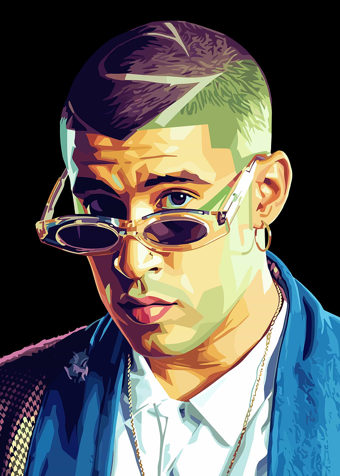 Bad Bunny Pop Art Portrait