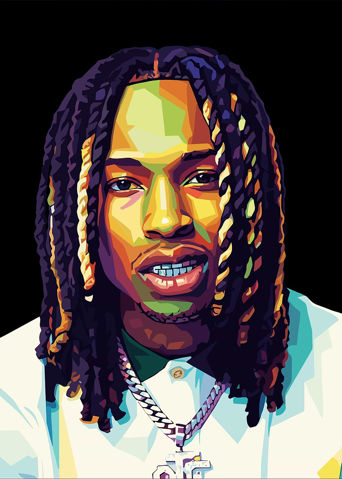 King Von Portrait Pop Art