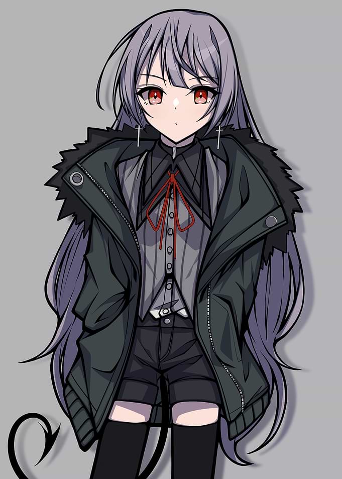 Anime Girl with Devil Tail