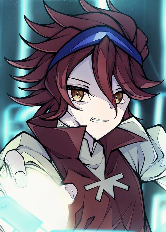 Anime Boy with Red Hair
