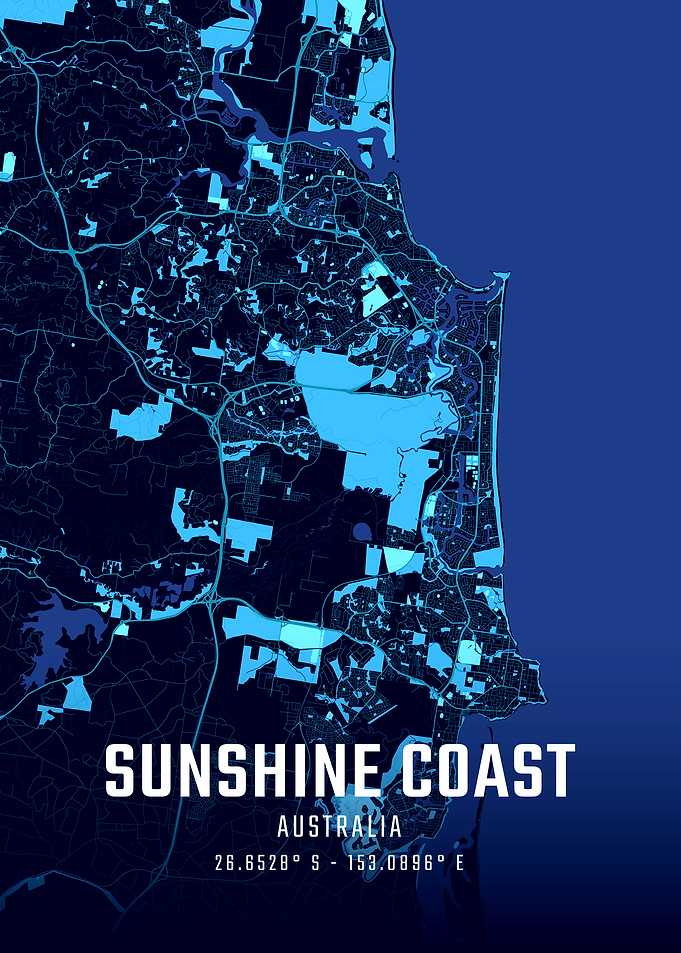 Sunshine Coast Midnight City Map