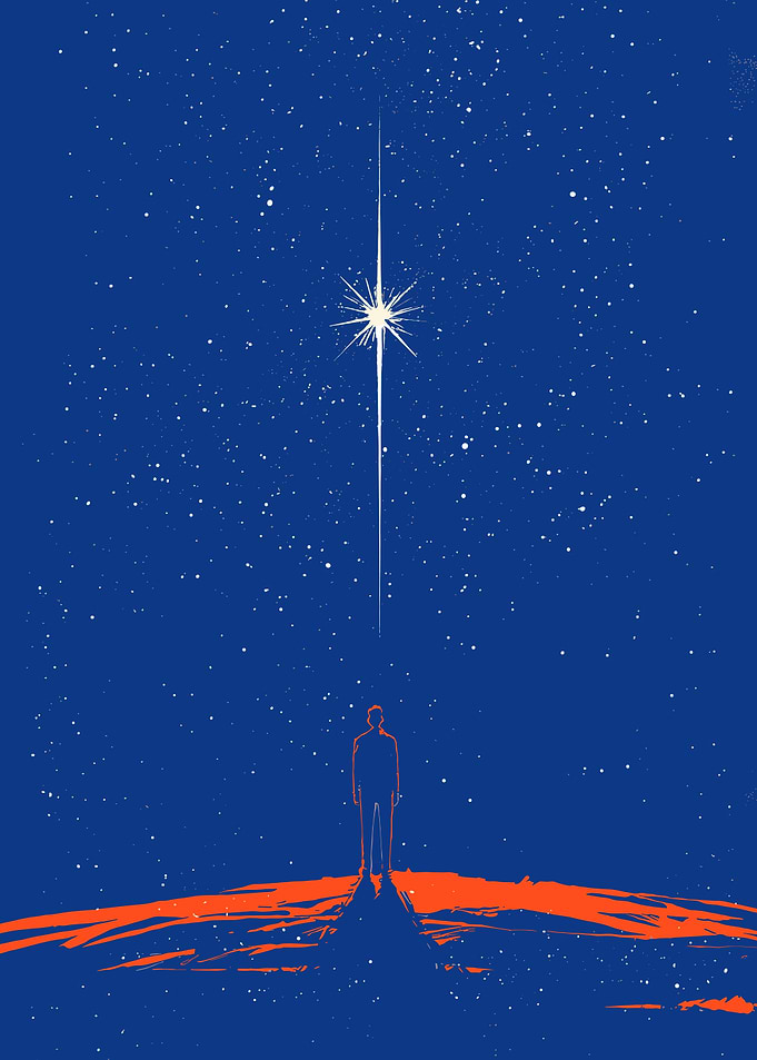 Star Gazing Silhouette