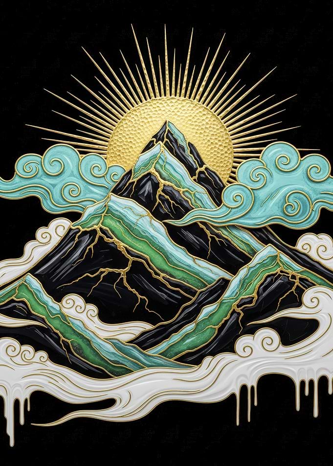 Stylized Mountain Landscape