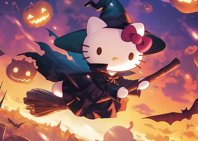 Hello Kitty Halloween Witch