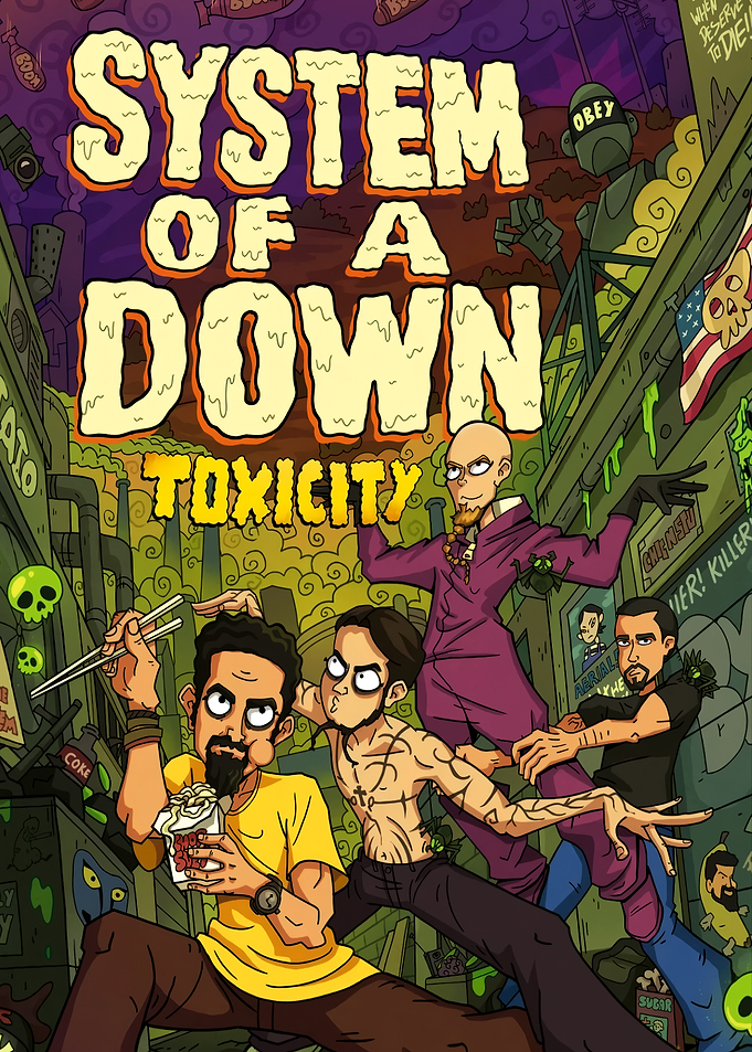 System of a Down Toxicity Cartoon Art