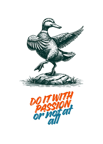 Duck with Passion Illustration