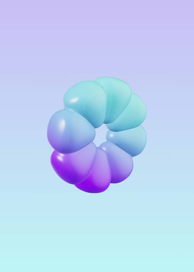 Abstract Gradient Donut Shape