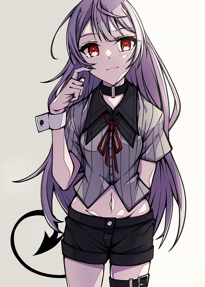 Anime Girl with Devil Tail