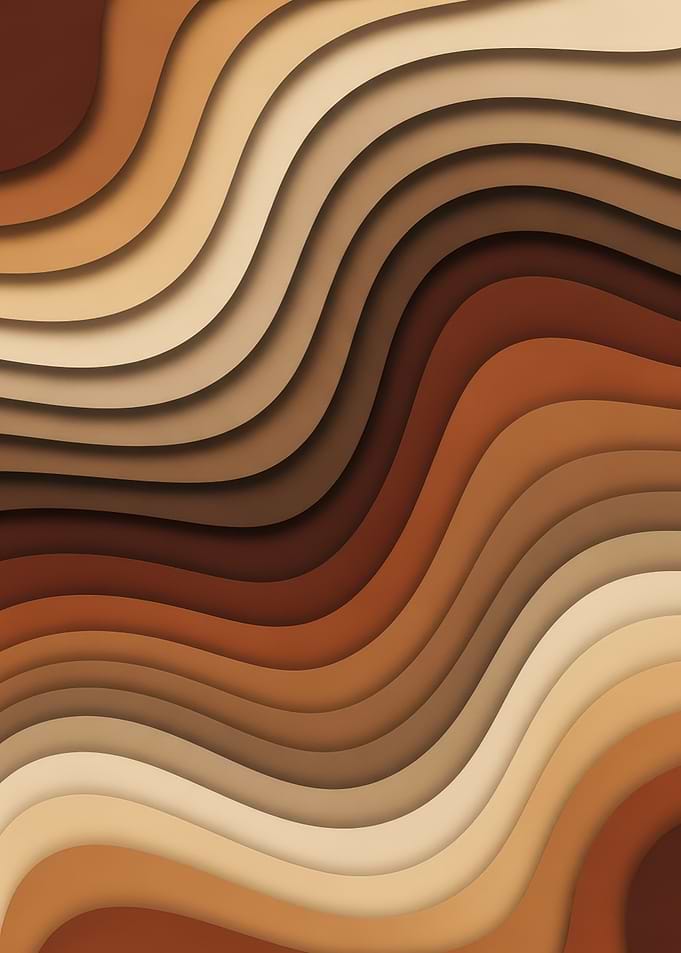 Abstract Brown Wavy Layers