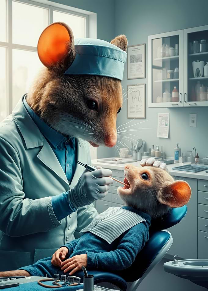 Mouse Dentist with Patient