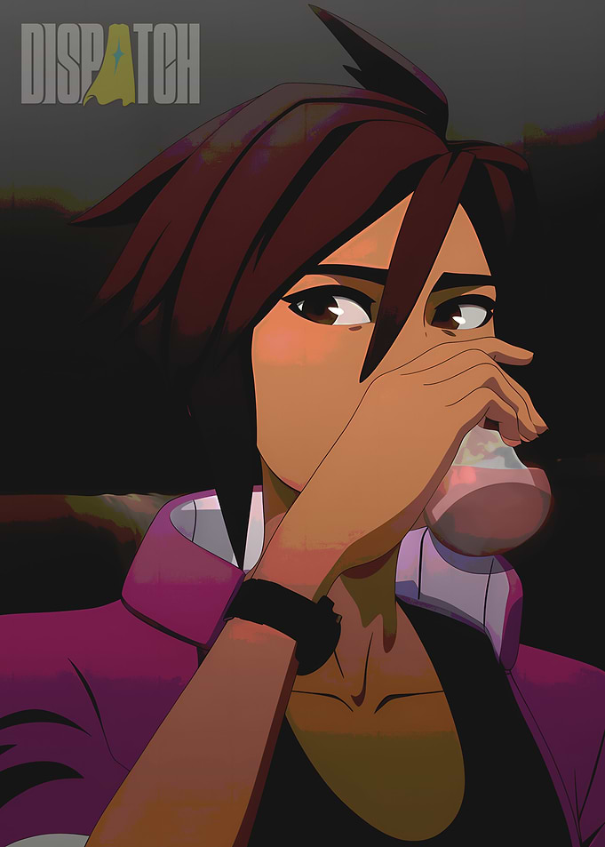 Dispatch Character Drinking from Glass
