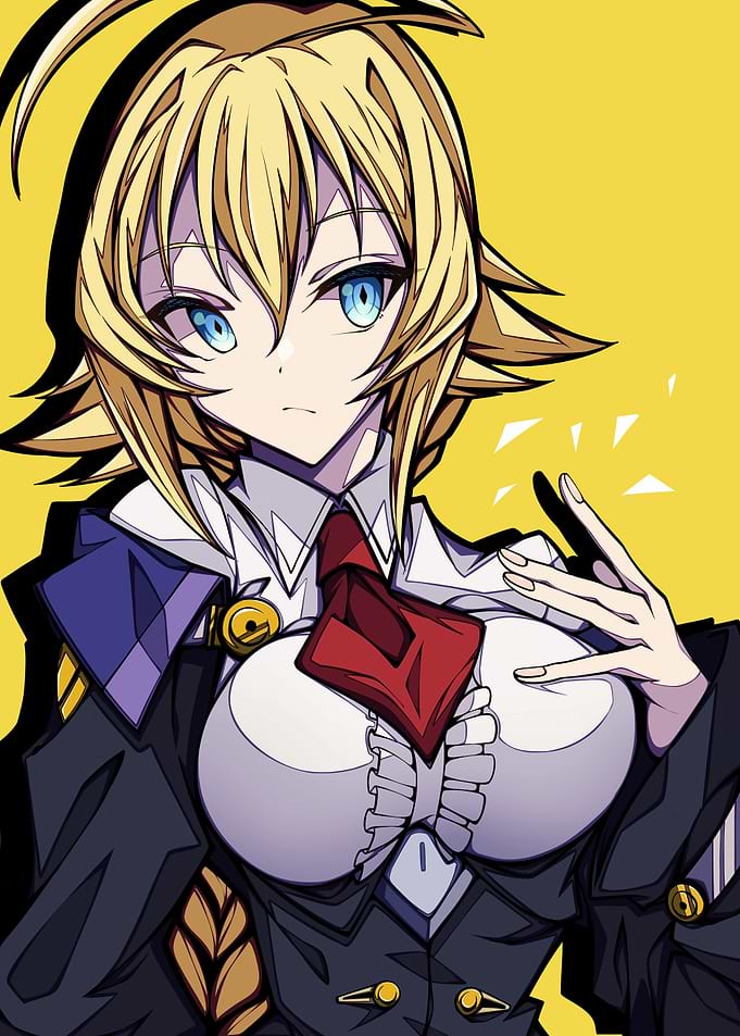 Anime Girl in School Uniform Portrait