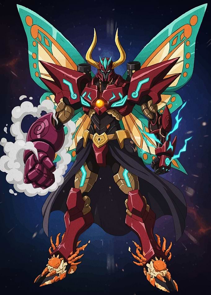 Anime Robot Butterfly Wings