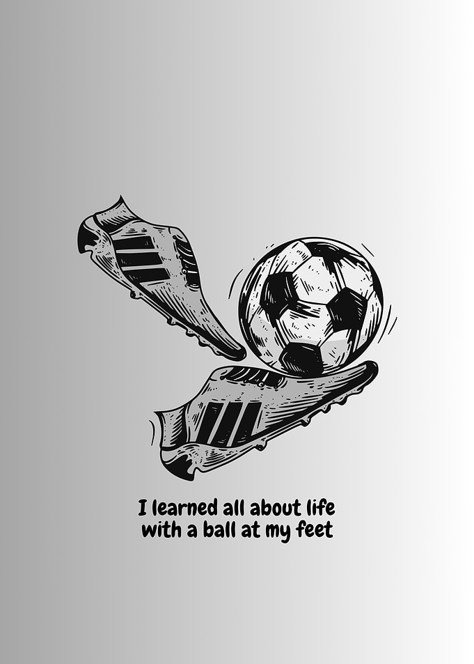 Soccer Ball and Cleats Illustration