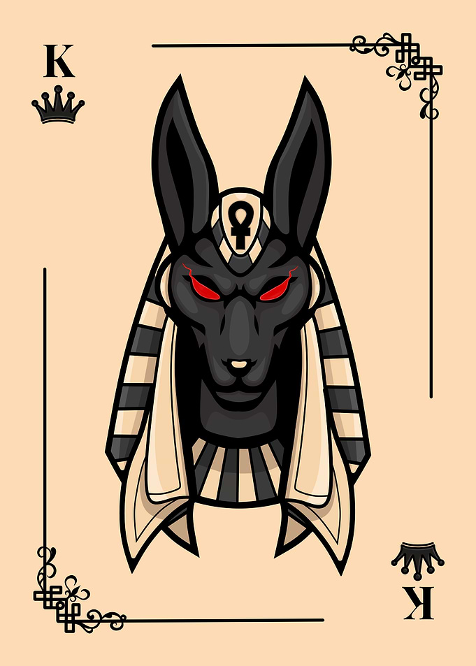 Anubis King Playing Card