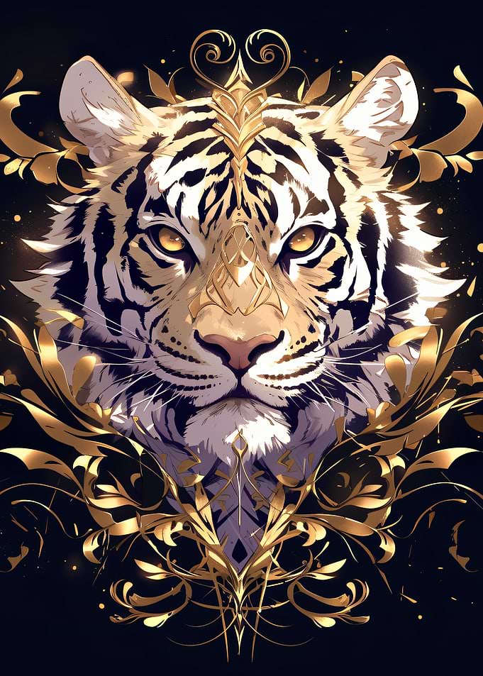 Golden Tiger Portrait