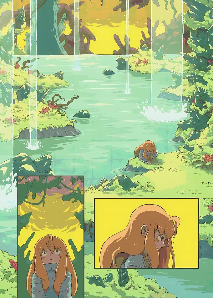 Celeste in Nature Comic Panel