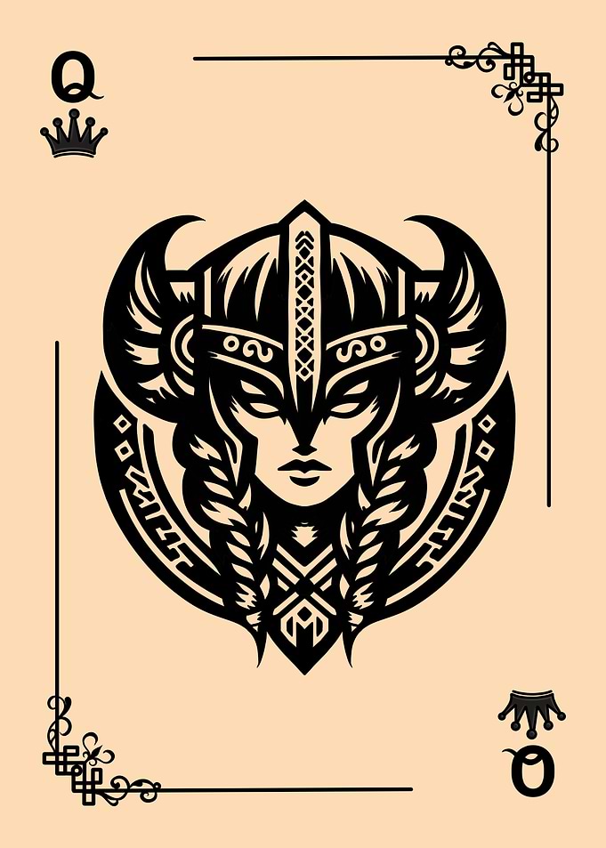 Viking Queen Playing Card Art