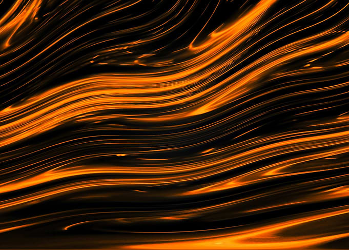 Abstract Orange Lines on Black Background