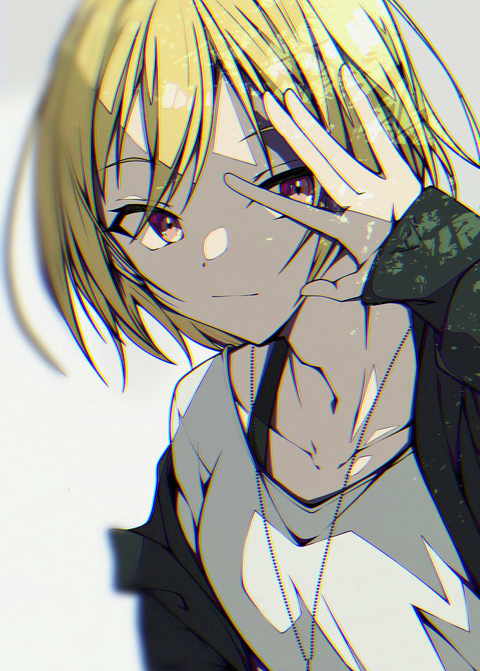 Anime Girl with Peace Sign