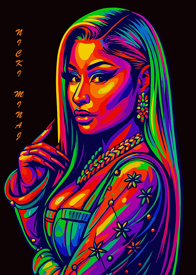 Colorful Nicki Minaj Portrait