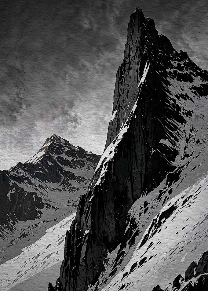 Snowy Mountain Peaks
