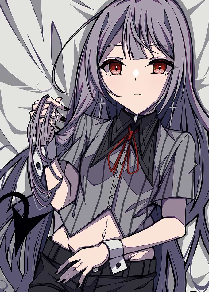 Anime Girl Lying Down