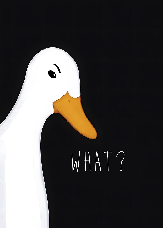 Confused Duck Illustration