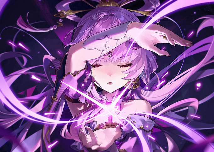 Girl with Purple Magic