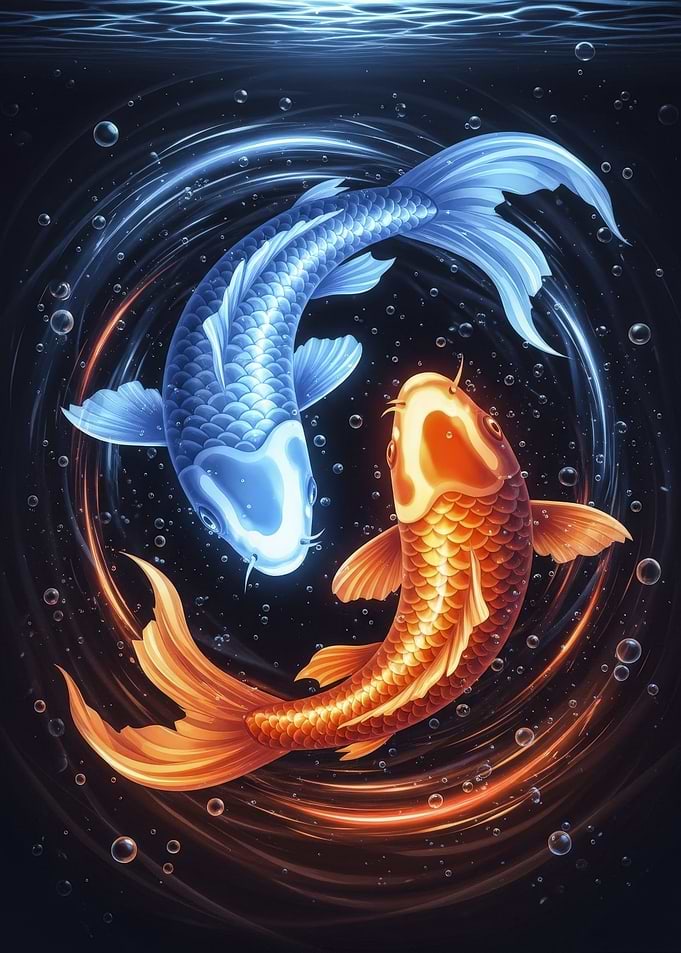 Yin Yang Koi Fish