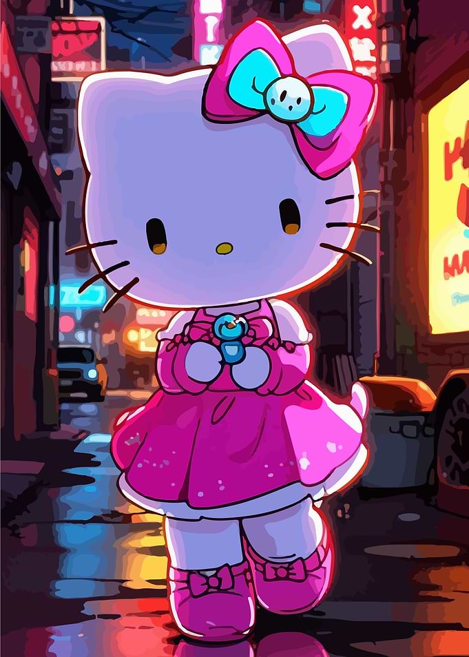 Hello Kitty in Neon